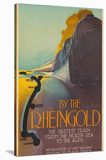 Deutsche Reichsbahn By the Rheingold. Europe, Germany, 1928-Richard Friese-Stretched Canvas