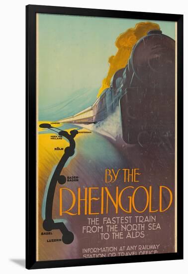 Deutsche Reichsbahn By the Rheingold. Europe, Germany, 1928-Richard Friese-Framed Giclee Print