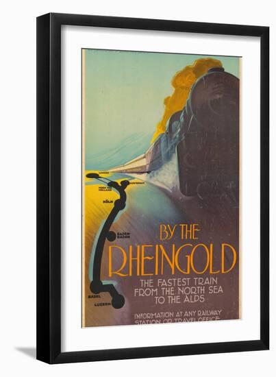 Deutsche Reichsbahn By the Rheingold. Europe, Germany, 1928-Richard Friese-Framed Giclee Print