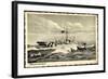 Deutsches Kriegsschiff, Minenräumboot Auf See-null-Framed Giclee Print