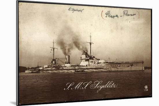 Deutsches Kriegsschiff S.M.S. Seydlitz Am Hafen-null-Mounted Giclee Print