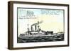 Deutsches Kriegsschiff S.M.S. Wettin in Fahrt-null-Framed Giclee Print