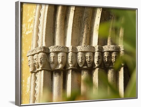 Deutschland, Niederbayern, Landshut, Stadtfriedhof, Romanisches Portal, Detail , Bayern-Thonig-Framed Photographic Print