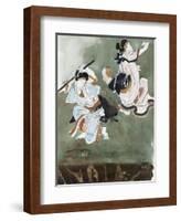 Deux acteurs de kabuki, d'après une estampe japonaise-Gustave Moreau-Framed Giclee Print