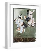 Deux acteurs de kabuki, d'après une estampe japonaise-Gustave Moreau-Framed Giclee Print