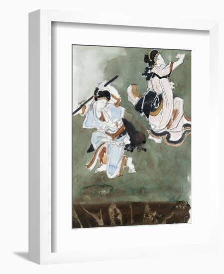 Deux acteurs de kabuki, d'après une estampe japonaise-Gustave Moreau-Framed Giclee Print