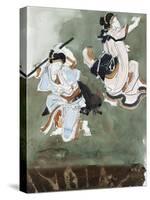 Deux acteurs de kabuki, d'après une estampe japonaise-Gustave Moreau-Stretched Canvas