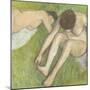 Deux baigneuses sur l'herbe-Edgar Degas-Mounted Giclee Print