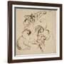 Deux cavaliers orientaux combattant-Eugene Delacroix-Framed Giclee Print