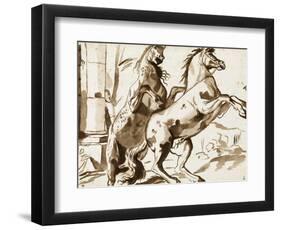 Deux chevaux cabrés-Nicolas Poussin-Framed Giclee Print