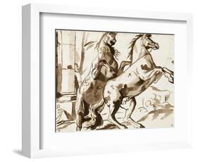 Deux chevaux cabrés-Nicolas Poussin-Framed Giclee Print