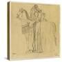 Deux chevaux conduits par deux femmes-Edgar Degas-Stretched Canvas