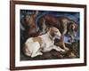 Deux chiens de chasse attachés à une souche-Jacopo Bassano-Framed Giclee Print