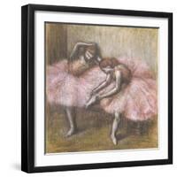 Deux danseuses roses-Edgar Degas-Framed Giclee Print