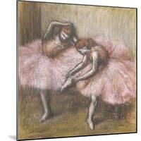 Deux danseuses roses-Edgar Degas-Mounted Giclee Print