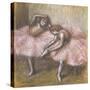 Deux danseuses roses-Edgar Degas-Stretched Canvas