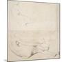 Deux dessins pour L'Odalisque de la Galerie Pourtalés-Jean-Auguste-Dominique Ingres-Mounted Giclee Print