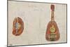 Deux études d'aoud arabe (luth arabe)-Eugene Delacroix-Mounted Giclee Print