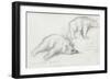 Deux études d'ours-Gustave Moreau-Framed Giclee Print