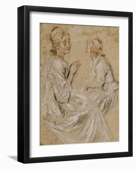 Deux études d'une femme assise-Jean Antoine Watteau-Framed Giclee Print