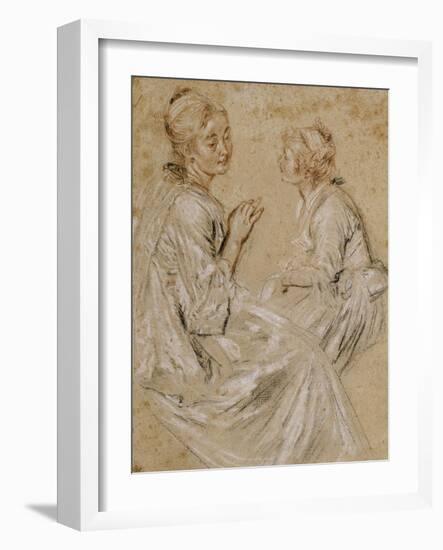 Deux études d'une femme assise-Jean Antoine Watteau-Framed Giclee Print