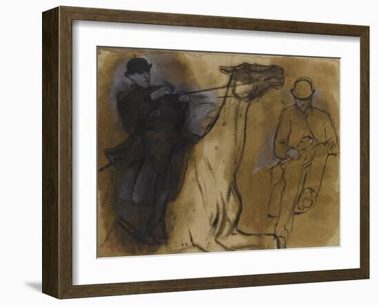 Deux études de cavalier-Edgar Degas-Framed Giclee Print