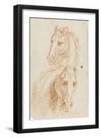 Deux études de tête de cheval-Arnould de Vuez-Framed Giclee Print