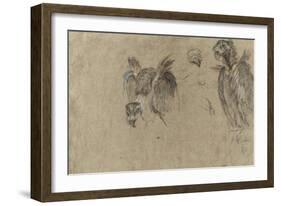 Deux études de vautour et deux détails-Pieter Boel-Framed Giclee Print