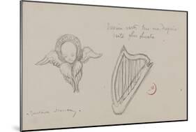 Deux études. Harpe, Séraphin-Gustave Moreau-Mounted Giclee Print