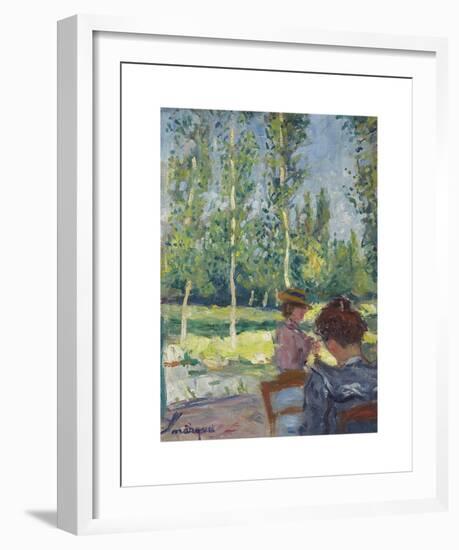 Deux Femmes au Jardin-Albert Marquet-Framed Premium Giclee Print