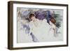 Deux femmes et un enfant dans une barque-Mary Cassatt-Framed Giclee Print