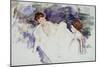 Deux femmes et un enfant dans une barque-Mary Cassatt-Mounted Giclee Print