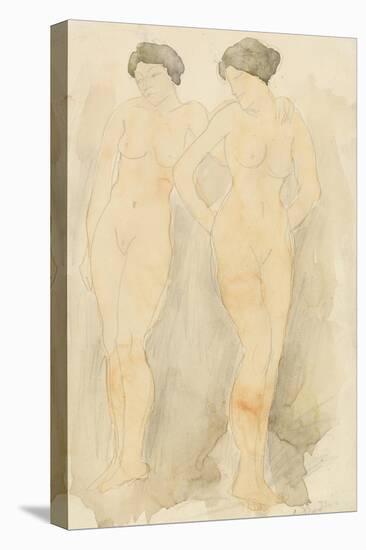 'Deux Figures Debout'-Auguste Rodin-Stretched Canvas