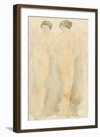 'Deux Figures Debout'-Auguste Rodin-Framed Giclee Print