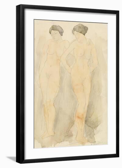 'Deux Figures Debout'-Auguste Rodin-Framed Giclee Print