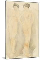 'Deux Figures Debout'-Auguste Rodin-Mounted Giclee Print