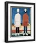 Deux Figures Masculines (Two Male Figures). Peinture De Kasimir Severinovich Malevitch (Malevich, M-Kazimir Severinovich Malevich-Framed Giclee Print