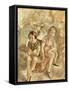 Deux fillettes assises-Jules Pascin-Framed Stretched Canvas