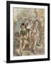 Deux fillettes assises-Jules Pascin-Framed Giclee Print