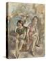 Deux fillettes assises-Jules Pascin-Stretched Canvas