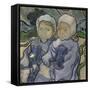 Deux fillettes-Vincent van Gogh-Framed Stretched Canvas