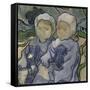 Deux fillettes-Vincent van Gogh-Framed Stretched Canvas