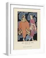 Deux Heurs Du Matin, Pub. 1923 (Pochoir Print)-Georges Barbier-Framed Giclee Print