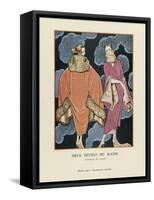 Deux Heurs Du Matin, Pub. 1923 (Pochoir Print)-Georges Barbier-Framed Stretched Canvas