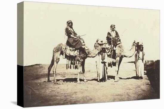 Deux hommes à dos de chameaux avec 2 guides-Alexander Svoboda-Stretched Canvas