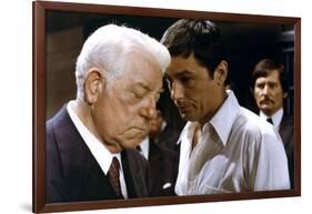 DEUX HOMMES DANS LA VILLE, 1973 directed by JOSE GIOVANNI Jean Gabin and Alain Delon (photo)-null-Framed Photo