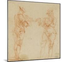 Deux hommes debout jouant de la flûte-Nicolas Lancret-Mounted Giclee Print