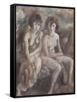 Deux jeunes Suissesses-Jules Pascin-Framed Stretched Canvas