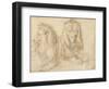 Deux Lions Assis - Dessin De Albrecht Durer (1471-1528), 1521 - Two Seated Lions - Pencil on Paper-Albrecht Dürer or Duerer-Framed Giclee Print