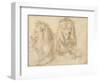 Deux Lions Assis - Dessin De Albrecht Durer (1471-1528), 1521 - Two Seated Lions - Pencil on Paper-Albrecht Dürer or Duerer-Framed Giclee Print